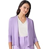 Kasper Women's Self Edge a Line Cardigan 3q Sleeves