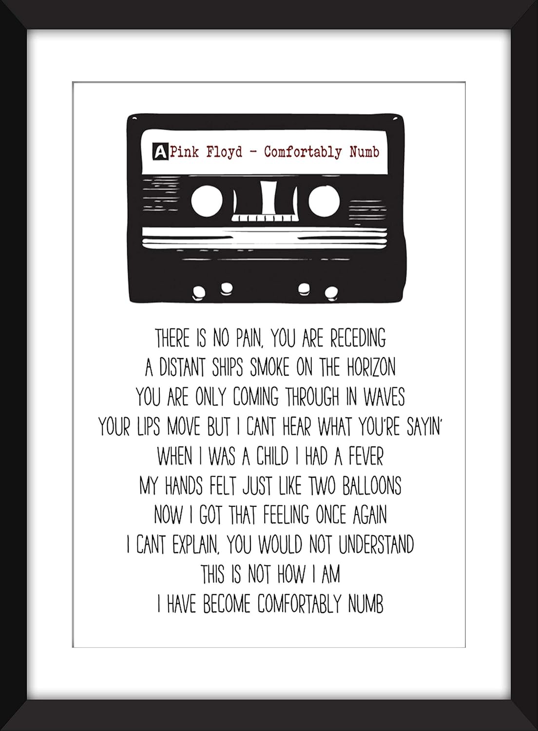 Handmade Products Home Kitchen Unframed Print Comfortably Numb