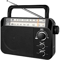 Retekess Rádio FM TR604 AM Rádio analógico com transistor portátil
