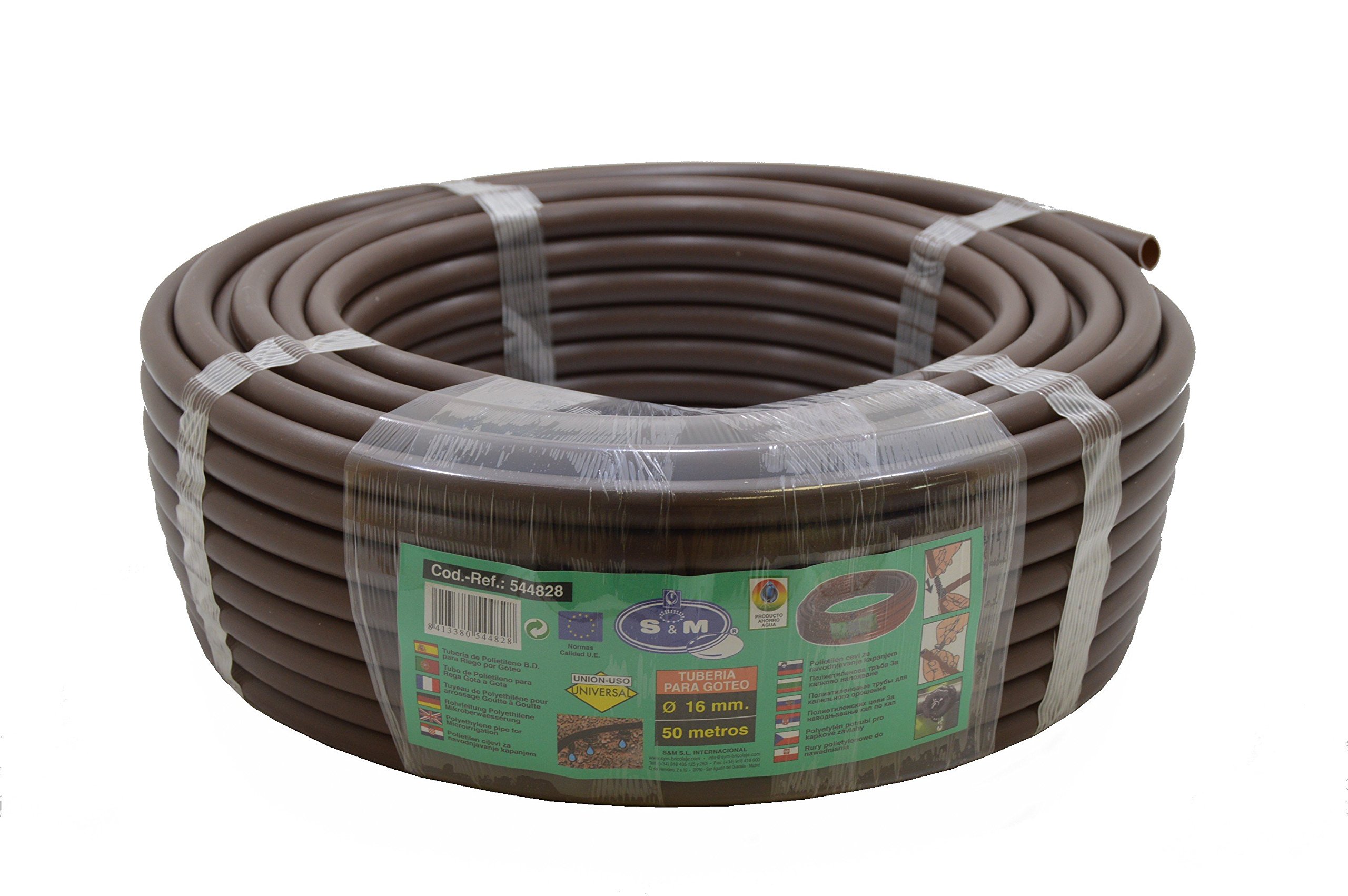 S&M 544828 – Drip Pipe, 16 mm x 50 m, Brown