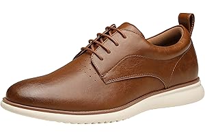 Jousen Mens Dress Shoes Oxfords Casual Retro Classic Comfortable Formal Derby Business Dress Shoes for Men