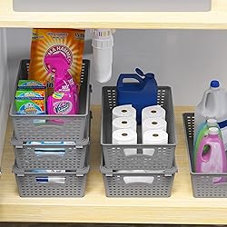 Simple Houseware Stackable Plastic Woven Basket