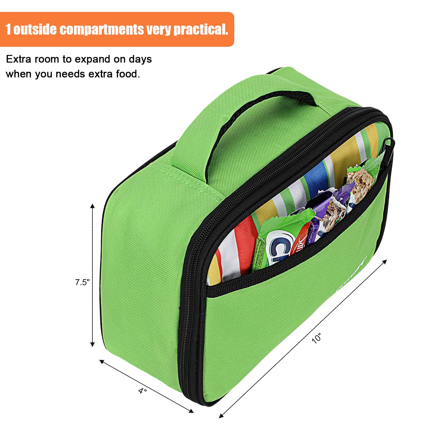 MIER Kids Lunch Box, Fit in Backpack, Green Buy Online in United Arab