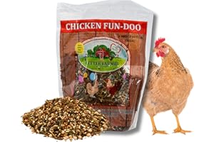 LITTLE FARMER PRODUCTS Chicken Fun-DOO Non-GMO, Soy-Free Chicken Treat | Premium Poultry Meal Worm, Vegetable & Herb Mix (3 lbs)
