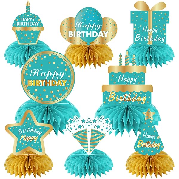 Funny 27th Birthday Decor - Oh S*it I'm 27 Honeycomb Centerpieces, Black & Gold