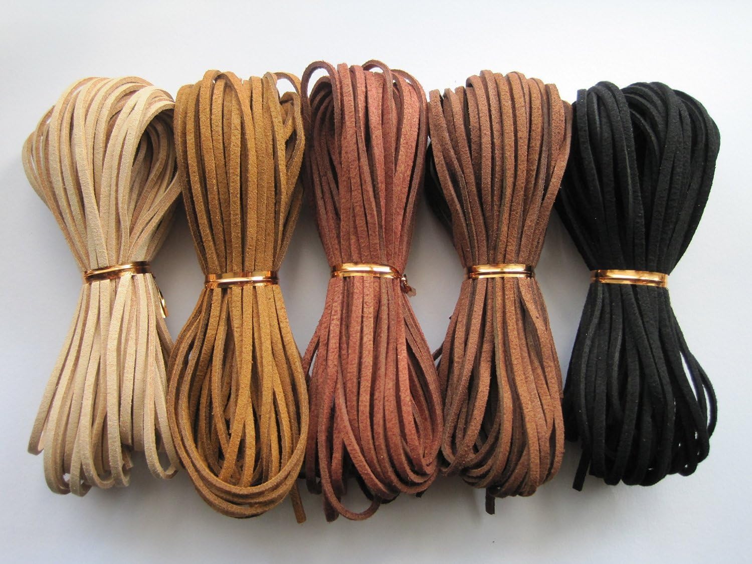 Amazon 1m50本セット スエード 革ひも 皮ひも 5色 10本 オリジナル アクセサリー チョーカー 皮紐 革紐 B アクセサリー用 紐 糸 通販