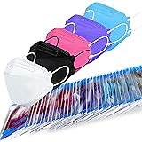 LUCIFER 4 Layer Face Mask 50 PCS, Unisex-Adult Multicolor Mask Elastic Ear Loops for Single Daily Use, High Filtration Ventil