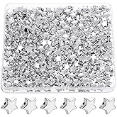 400 Pcs Star Spacer Beads 12 mm Star Shaped Charm Large Hole Loose Beads for Jewelry Bracelets Crafts DIY Making(Silver)