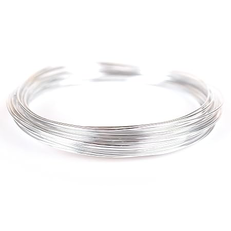 Goodwei Creacraft Schmuckdraht Silber 10 Meter, Aluminiumdraht (1mm)