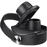 ThermoProof Wide Mouth Bottle Replacement Spout Lid – Leakproof, BPA-Free with Flexible Handle, Compatible with Hydro Flask, Iron Flask, Takeya, Simple Modern & ThermoProof 22oz Bottles-Black