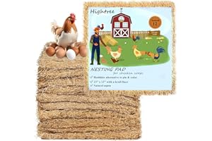 Hightree Chicken Coop Litter Aspen Bedding Laying Hen Nesting Pads Laying Hen Nest Box Pads Aspen Excelsior Pads 13" x 13" (1