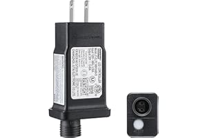 ELECTRICWISE 30V/29V LED Power Supply, Class 2 Power Supply for Christmas String Light Decorations, 12W 8 Mode Light LED Transformer Replacement for Christmas Plug, Waterproof Plug Adapter(1 Pc)