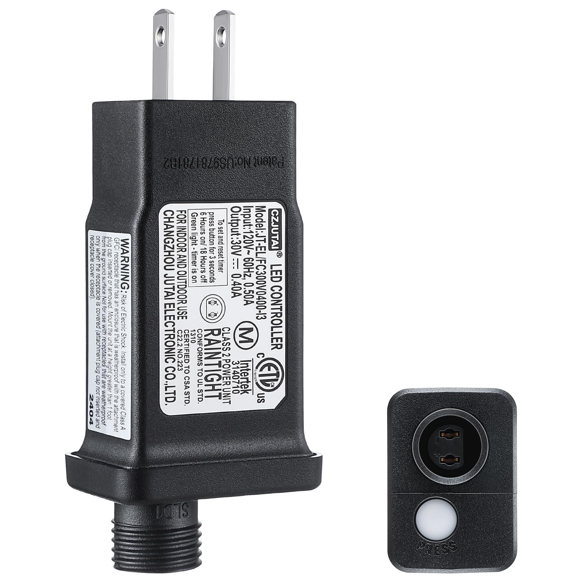 Photo 1 of 1 Pc 30V/29V Class 2 Power Supply for Christmas String Light Decorations, 12W 8 Mode Led Transformer Replacement, Waterproof Led Plug Adapter