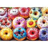 Jeaiciro 100 Piece Puzzles for Kids Ages 4-6 6-8 8-10, Colorful Donuts Jigsaw Puzzle Educational Toy for Kids Ages 5-8 Large Piece Puzzles for Seniors &amp; Adults Fun Family Activity Gift for Child