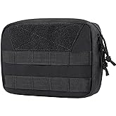 OneTigris MOLLE Pouch, Tactical Admin Pouch Belt EDC Tool Organizer Zippered Utility Waist Pack 7.5"x5"x2"