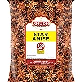 Shudh Star Anise Whole 100 gm(3.5oz), Chinese Star Anise, Sun Dried Anise Star Spice, Anis Estrella/Badian Khatai/Illicium Ve