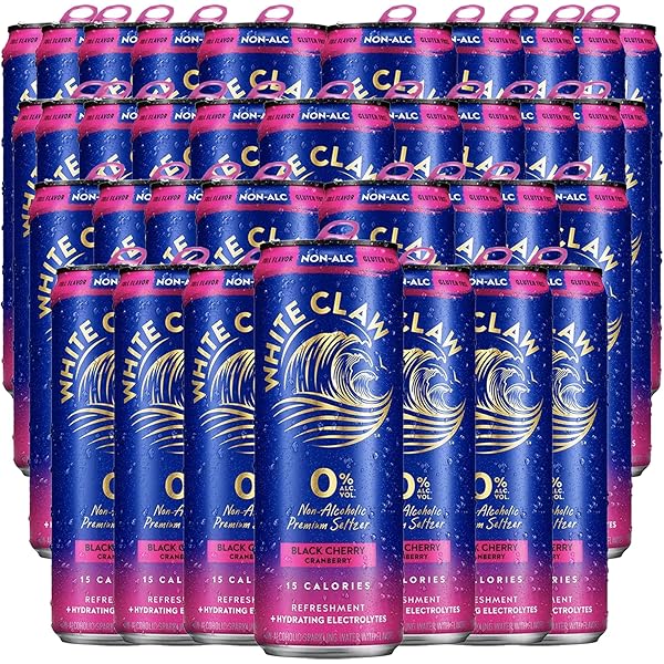 Amazon.com: White Claw 24 Pack 0% Alcohol Black Cherry Cranberry