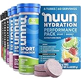 Nuun Energy Caffeine + B Vitamins Mixed Flavors, GF &amp; Vegan, 6 Pack | 60 Servings with Caffeine from Green Tea Extract, Magnesium &amp; 4 Other Electrolytes, Gluten Free, Vegan