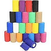 24pcs Self Adhesive Bandage Wraps, 3in 5 Yards 12 Colors, Vet Wrap for Sports, Wrist, Ankle and Swelling