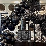 PartyWoo Black Balloons 50 Pcs 12 Inch Latex with 20m Ribbon Birthday Wedding view 3