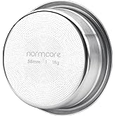 Normcore 58mm Precision High Extraction Filter Basket, 18g Portafilter Filter Basket For 58mm Espresso machines, 0.8mm Thickness, Comes with a 58.5mm Puck Screen, Espresso Paper Filters