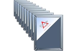 CHERAPA Front Loading Snap Open Poster Frames: SILVER, 8.5"X11", 10 PACK