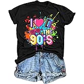 90s Shirts for Women I Love The 90S Tshirts for Girls 80s 90s Themed Style Outfit for Party Casual Short Sleeve Tops