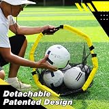 Happy Jump 3-in-1 Football Target Net with Portable Ball Bag Upgraded Tubes view 6
