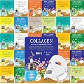 OBS lab 30 pcs Ultra Hydrating Essence Mask, Korean Facial Mask Sheets (3 x 10 Types), Moisturizing Skincare, Dermal Care