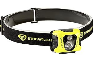 Streamlight 61420 Enduro Pro 200-Lumen Spot/Flood Headlamp with White and Red LEDs, includes 3 AAA Alkaline Batteries, Elastic Headstrap, Yellow
