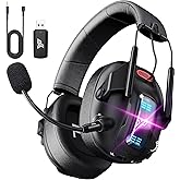 YPBDAN Wireless Gaming Headset for PS5, PS4, PC, USB Over Ear Gaming Headphones with Noise Canceling Mic, Bluetooth 5.3, 100H Battery, Low Latency, Only Wired Mode for Xbox