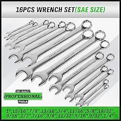 SWANLAKE 32-Piece Combination Wrench Set, SAE and