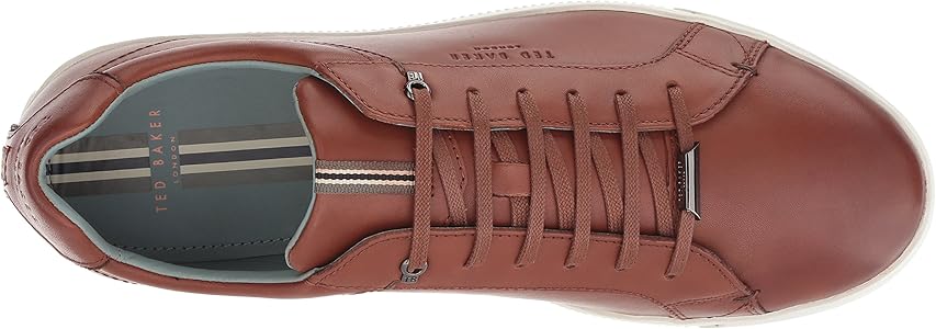 ted baker thawne burnished leather trainers