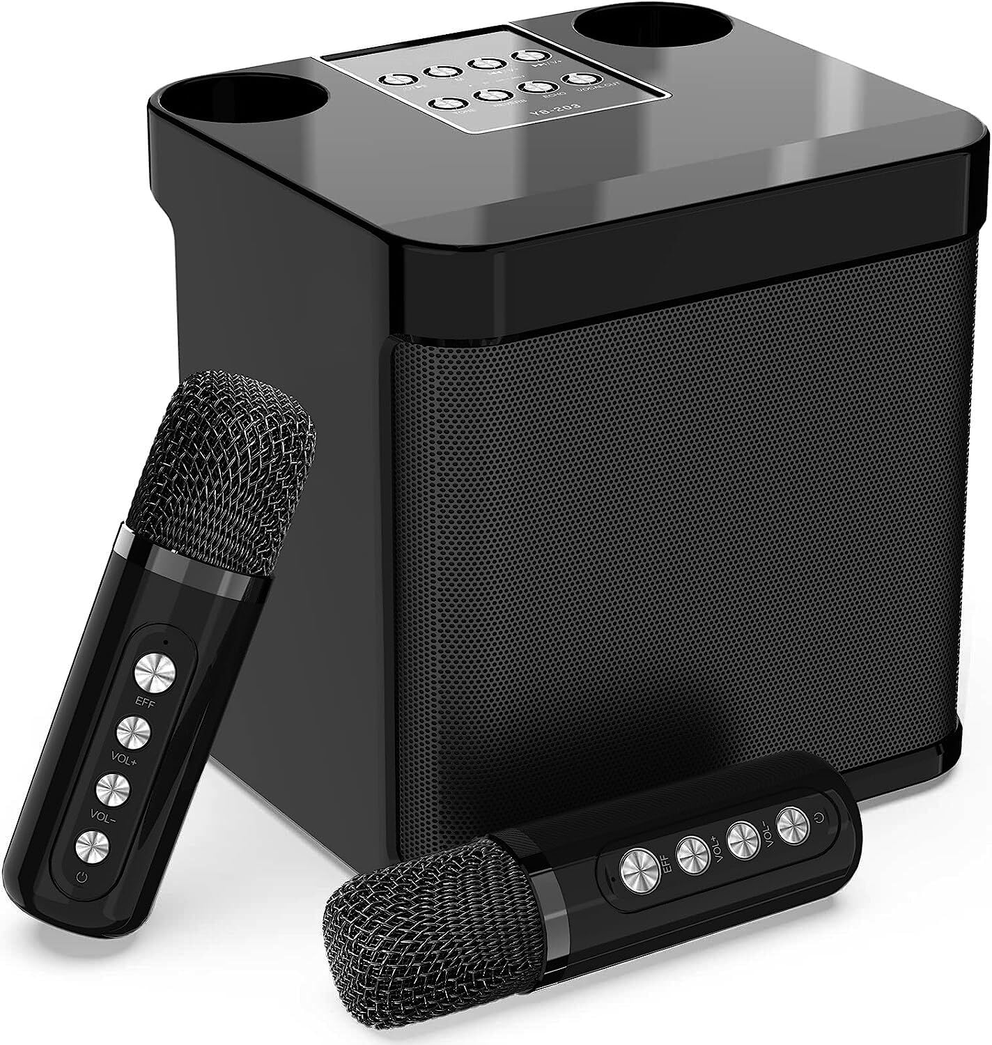 Karaoke Machine for Kids and Adults,Portable Bluetooth Speaker with 2 Wireless Microphone and Dynamic Lights PA System Toy for Girls Boys,and Adults, Christmas Birthday Gift Family Home Party