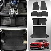 Thinzyou Floor Mats Compatible with 2022-2025 2026 Hyundai Tucson Trunk Mat Cargo Liner Cargo Mat TPE All Weather Back Seat Cover Protector 2024 Tucson Accessories(Floor Mats+Backrest Mats+Trunk Mat)
