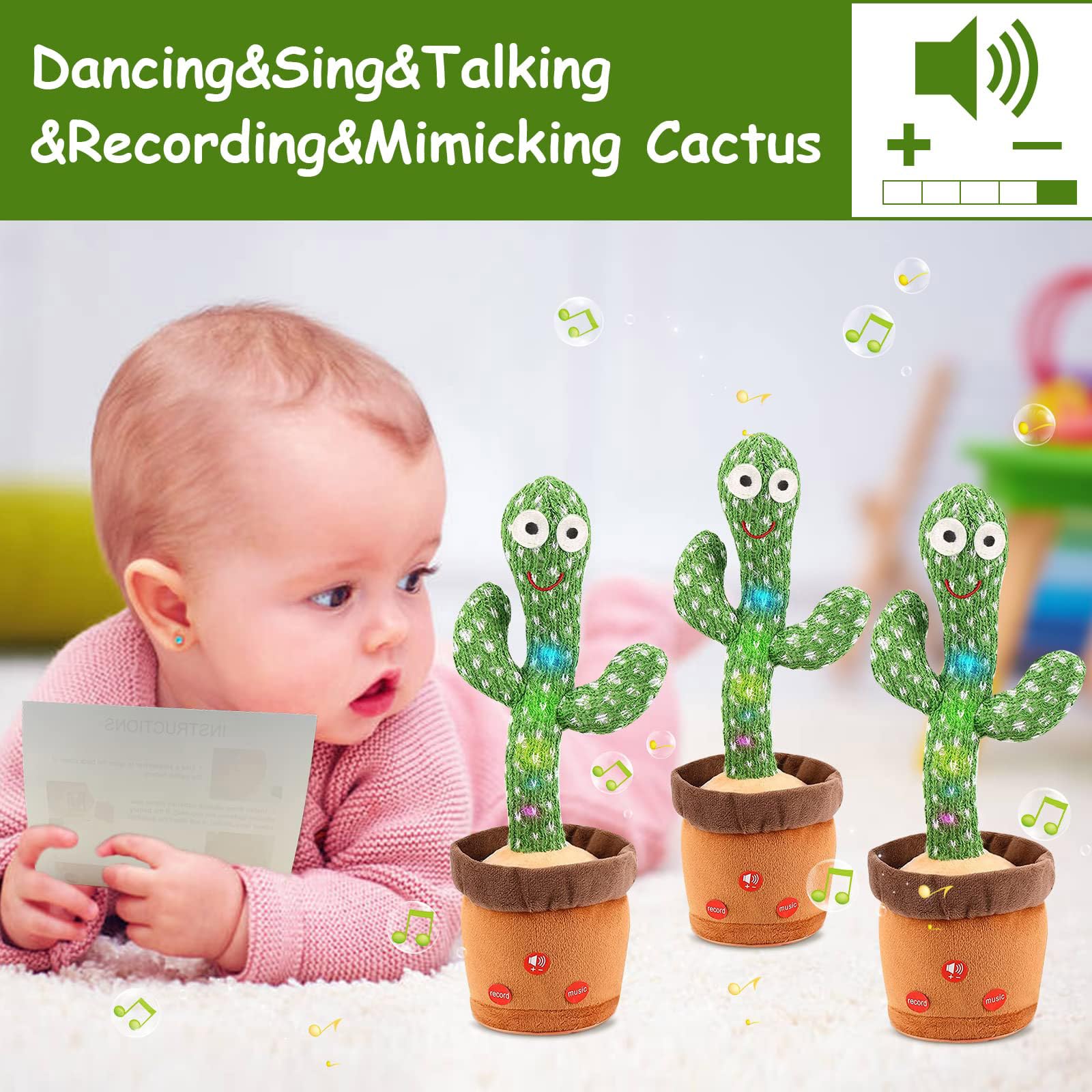 40 discount on MILEGI Volume Adjustable Dancing Cactus Talking Cactus