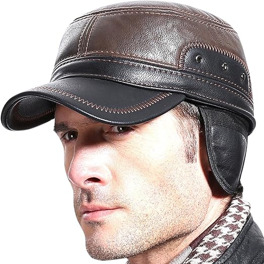 outdoor leather hats