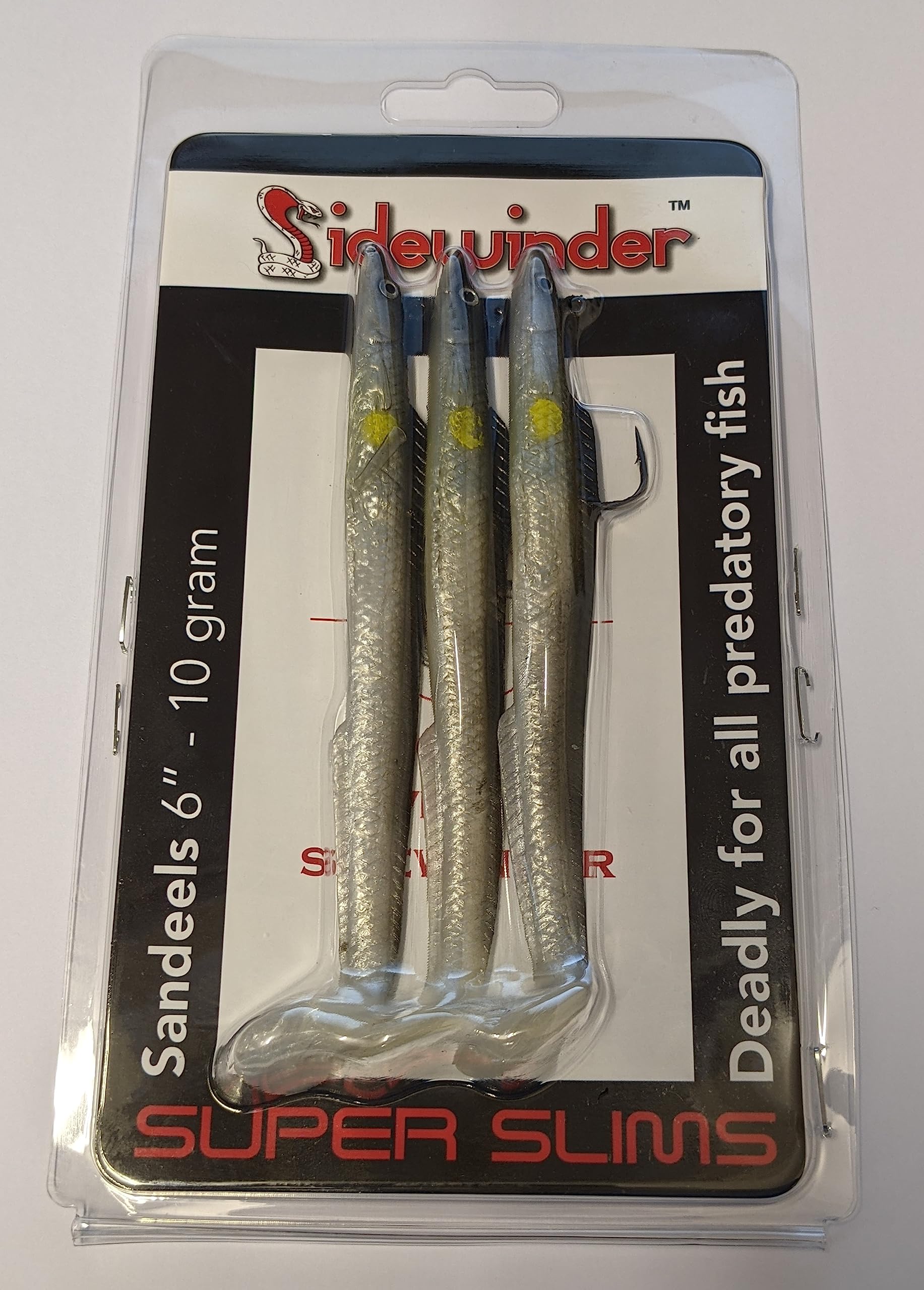 Sidewinder Super Slims Sandeel Fishing Lures