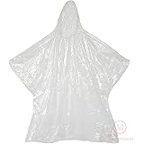 Disposable Rain Ponchos with Hood, MCR Medical