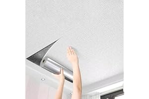 Decorative Ceilinges Tiless Glue Up,Self Adhesive PVC Ceilings Tiles,Polystyrene Ceiling, Panels,Freely Assemble(White,0.5 * 