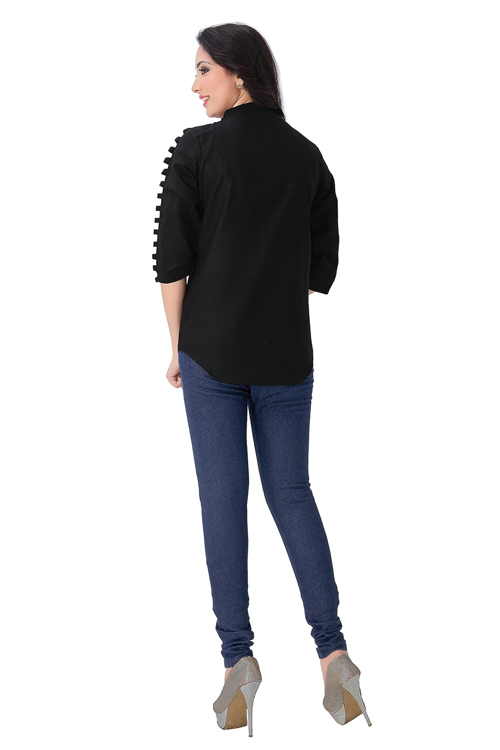 venisa women's rayon top (s001,black)