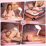 One Fire Pink Lamp 3600mAh Dimmable USB Rechargeable Kids Reading Light view 7