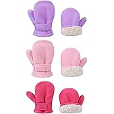 Baby Toddler Mittens 3Pack Boys Girls Winter Outdoor Gloves Kids Easy-On Fleece Warm Mittens