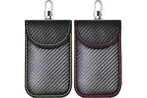 Todoxi Faraday Bags Faraday Key Fob Protector, 2 Pack(Red & Green) Faraday Bag Cage RFID Faraday Pouch Car Key Fob Signal Blocker Blocking Pouches