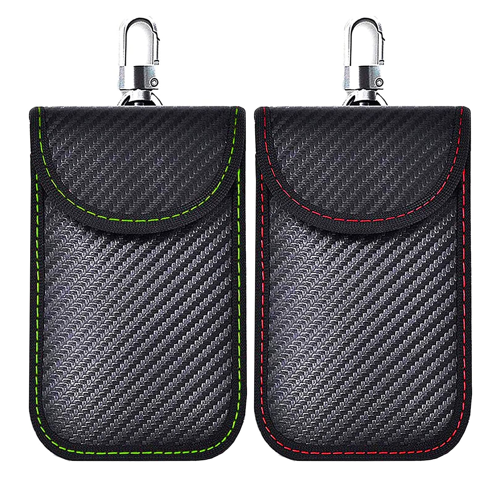 Faraday Pouch for Car Keys, 2 Pack Car Key Signal Blocker Pouch Faraday Bag Rfid Key Pouch Key Fob Protection Pouch for Keyless Car