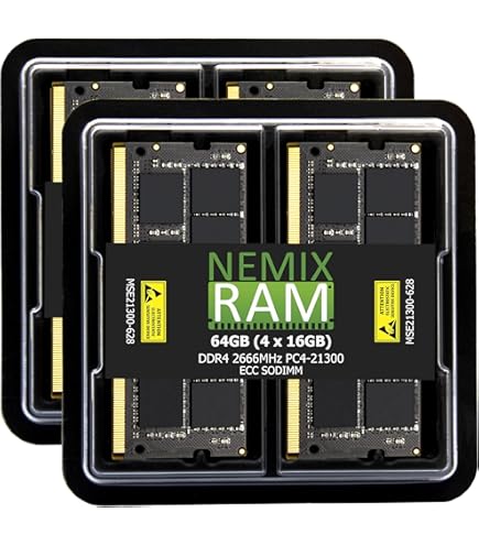 NEMIX RAM 64GB (2X32GB) DDR4 2933MHZ PC4-23400 2Rx8 1.2V CL21 260