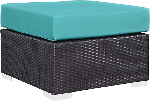 Amazon.de: Modway Convene Wicker Rattan Outdoor Patio Square Ottoman in