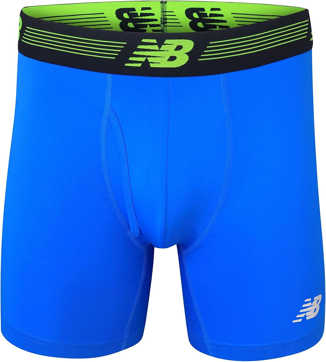 New Balance Men's 6" Boxer Brief Fly Front with Pouch, 3-Pack of 6 Inch Tagless Underwear: Clothing