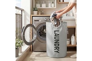 90L Large Laundry Basket,Freestanding Tall Clothes Hamper, Collapsible Laundry Bag,Foldable Washing Bin, Household Laundry Or