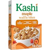 Kashi Breakfast Cereal, Whole Grain, Vegan, Maple Waffle Bites, 12.7oz Box (1 Box)
